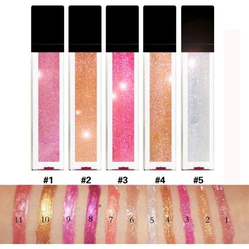 Wholesale Shiny Glitter Shimmer Lipgloss Makeup Long Lasting Moist Glossy Liquid Lipgloss Lipstick Cosmetics Custom Your Logo