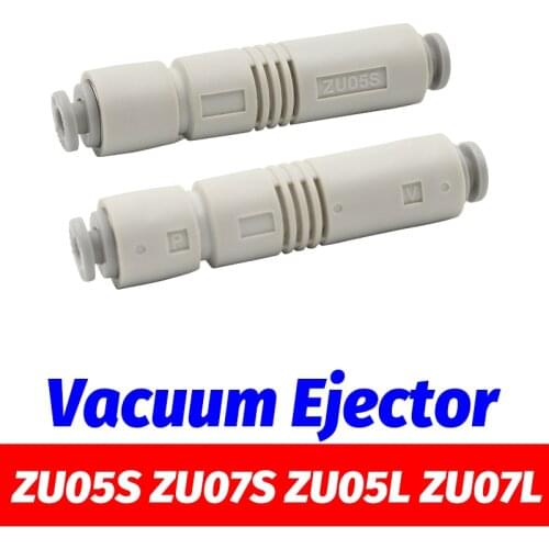 ZU Vacuum Ejector Pneumatic vacuum fitting ZU05S ZU07S tubular negative pressure generator ZU05L manipulator ZU07L Large flow