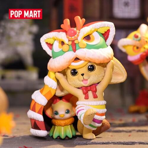 POPMART Limited Edition The Kenneth Spring Festival whole Box Doll Binary Animal Toys Action Figure Birthday Gift Kid Toy