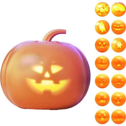 Halloween Pumpkin Projection Lamp Animated Talking And Singing Pumpkin LED Light For Halloween Decoration Happy Halloween Props