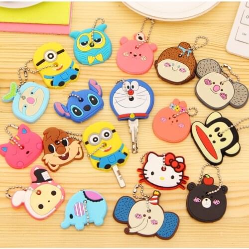 Sale! 1PCS New Cartoon Silicone Protective Key Case Cover for Key Control Dust Cover Holder Organizer Home Supplies