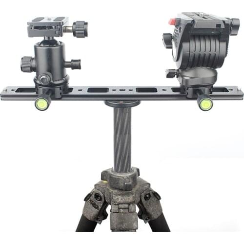 Double End Camera Tripod Stand Arca Swiss Quick Release Plate Light Bracket Flash Holder For Digital SLR Photo Studio Accessorie
