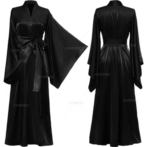 Silk Bathrobe for Women Long Kimono Robes Boudoir Bridal Robe Wedding Dressing Gown V-neck Nightgown Pajamas
