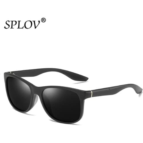 SPLOV Classic Square Polarized Sunglasses for Men Women Vintage Brand Designer Coating Driving Sun Glasses UV400 Oculos De Sol