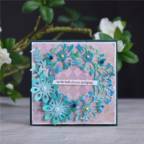 YaMinSanNiO Lace Flower Frame Metal Cutting Dies Wreath Stencils DIY Dies Scrapbooking Photo Album Embossing Stencil Die Cut New