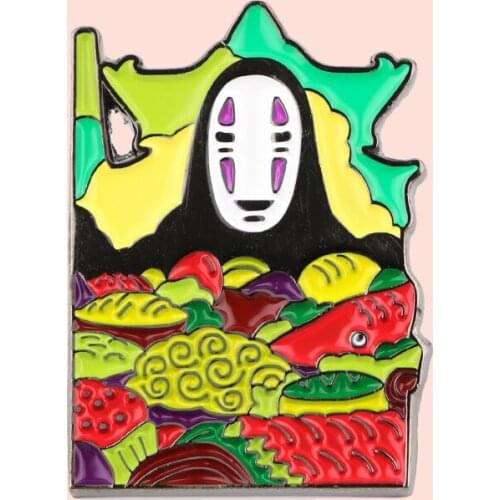 ZF3151 Cartoon Faceless Man Funny Collection Metal Enamel Pins And Brooches For Child Lapel Pin Backpack Bags Hat Badge Gifts