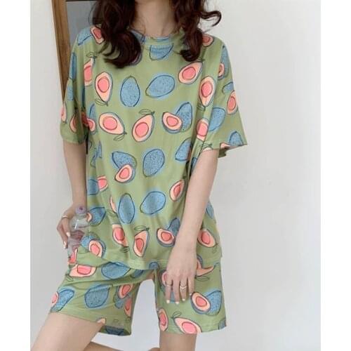 Plus size pijama Womens Silk Satin Pajamas short sleeve Pyjamas Set Sleepwear Suit Female Sleep Two Piece Set Loungewear