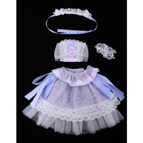 1/4 BJD Lolita Skirt Sweet Dress Set for Dollfie DOD AOD Ball Jointed Dolls