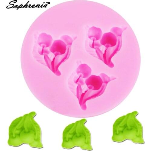 Sophronia F1210 Cherry Fruit 1pcs UV Resin Silicone Mold Flowers Expoxy Charms Pendant For DIY Jewelry Making