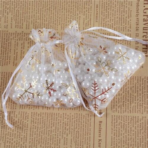 100Pcs 10x12cm Drawable Jewelry Packaging Organza Bags Wedding Party Jewelry Bag gift & Pouches