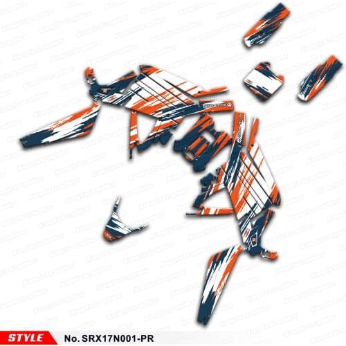 Aftermarket Custom Stickers Vinyl Wraps Kit for Sur-Ron Light Bee X S Electric Bike, Style No.SRX17N001-PR