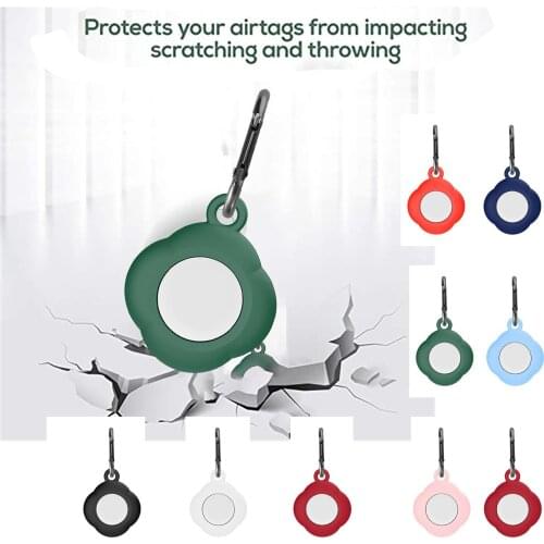 Apple Airtag Case Silicone Protective Sleeve Cover Keychain Airtags-tracker Apple Airtag Keychains Protector