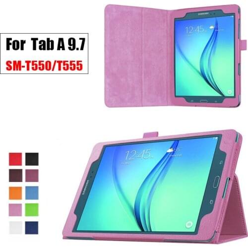 Case For Samsung Galaxy Tab A 9.7"Tablet Cover Model SM-T550 SM-P550 P555 T555 PU Leather Flip Bracket Stand Stylus Holder funda