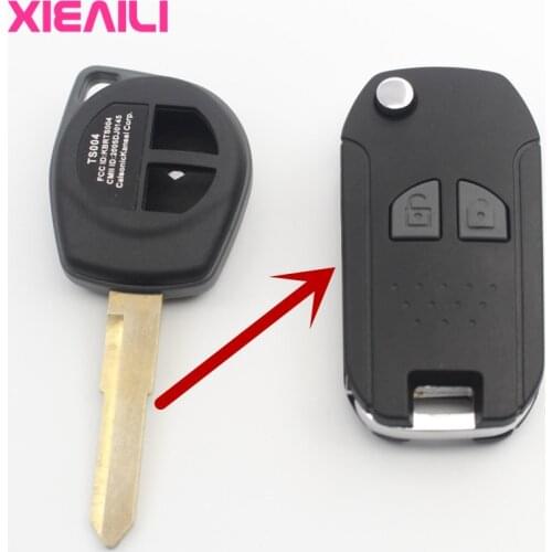 XIEAILI 10Pcs 2Button Modified Flip Folding Remote Key Case Shell For Suzuki SX4/Swift/Jimny Key Fob Case S290