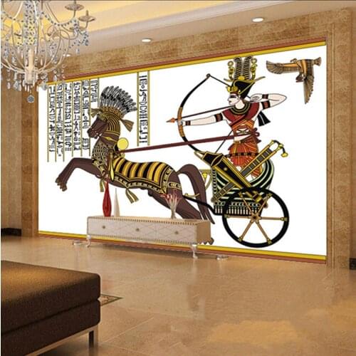 Custom murals, European figure horse and carriage riding archery papel de parede,living room TV wall waterproof wallpaper