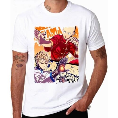 Funny Print One Punch Man Hero Saitama Oppai Anime Tshirt Summer Casual Short sleeve O-Neck T-shirt Men