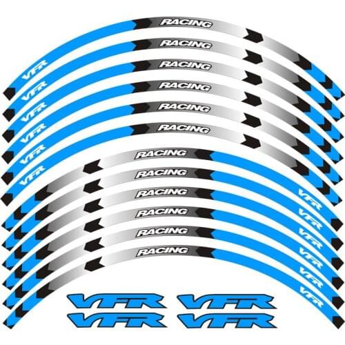Hot sell 7 Style Motorcycle Wheel Tire Rim Stickers 17inch wheel For Honda VFR VFR750 VFR800 VFR1200 VFR1200F
