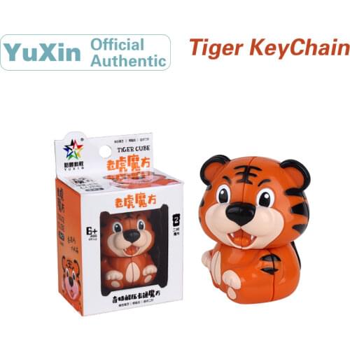 YuXin Tiny Tiger Key Chain Mini 2x2x2 Magic Cube 2x2 Speed Twisty Puzzle Brain Teasers Educational Toys For Children