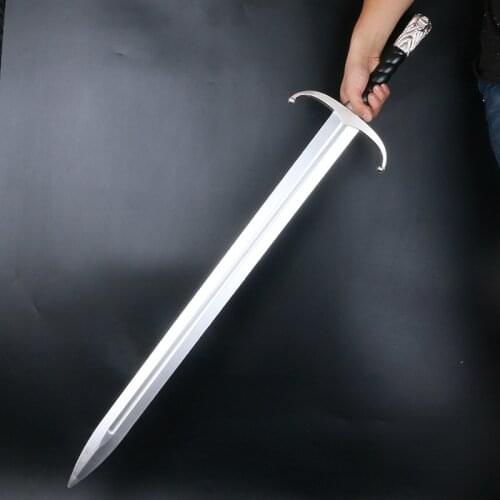 Pu Sword Weapon Knife Foam Prop Toy Ice And Fire Game Simulation Longclaw Double-edged Swords Cosplay Movie Prop Toy For Teen