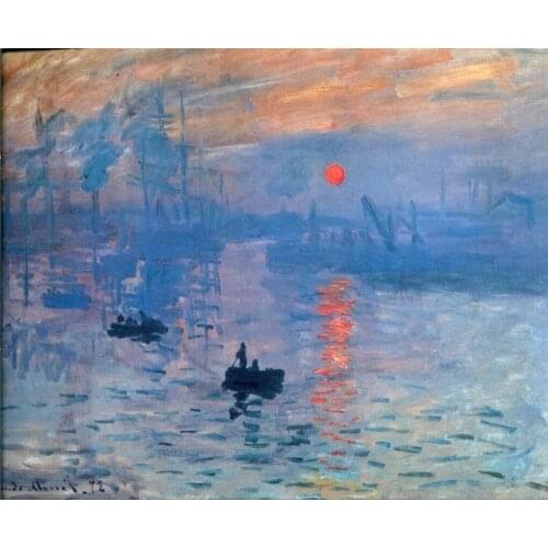 High quality Oil painting Canvas Reproductions Impression, sunrise (1873) By Claude Monet hand painted