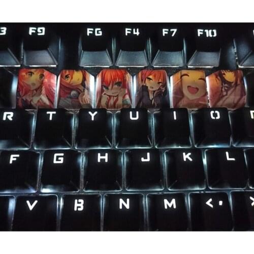 1PC Keycap PBT Dye Sublimation Cherry Profile Keycaps R4 Height Anime Keycap for Mx Switch Mechanical Keyboard