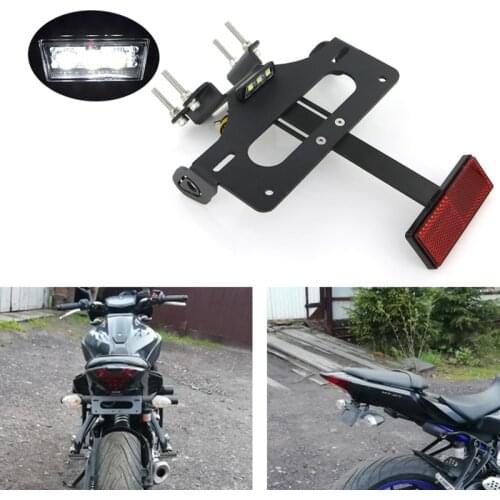 Fit For Yamaha MT-07 FZ-07 MT07 2014-2020 License Plate Holder Bracket Rear Tail Tidy Fender Eliminator kit