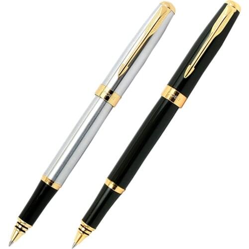 Deluxe quality Metal 388 Black Silver Business office Rollerball Pen 0.5mm Nib Gold Clip rollerball Pen office School Supplies
