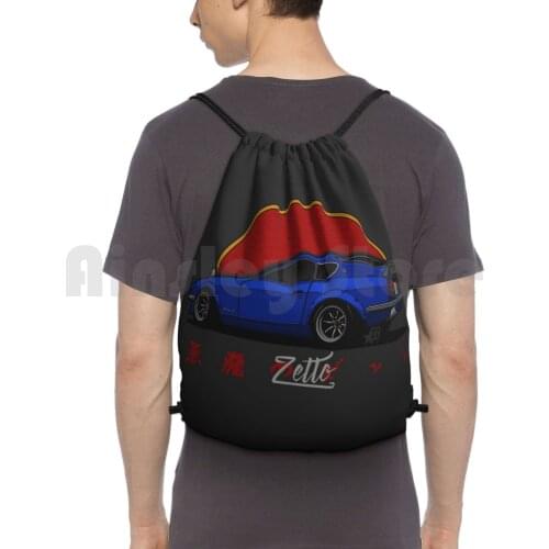 Devil Zetto Backpack Drawstring Bag Riding Climbing Gym Bag Nissan Datsun 240Z 260Z 280Z S30 Fairlady Fairladyz Zetto Z432