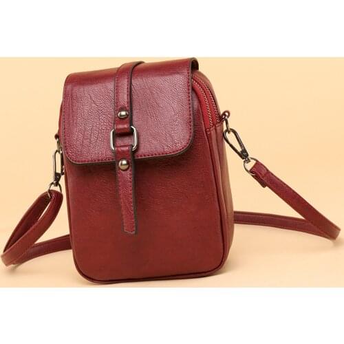 PU Crossbody Money Bag 2021 Women Casual Solid Color Shoulder Bag Personality Multi-Pockets Vintage Shopping Bag Phone Pouch