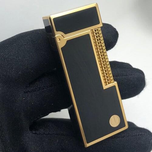 Handmade pure copper premium inflatable lighter loud flint grinding wheel brass butane gas collection machinery smoking gift 85G