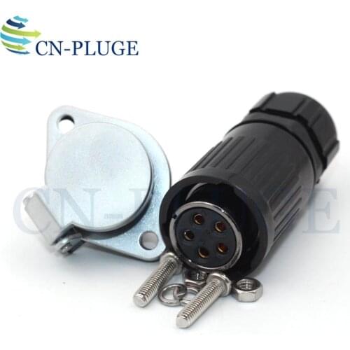 WP20 Type Waterproof 5 pin Connector Aviation Industrial Connectors Male Socket & Female Plug IP65