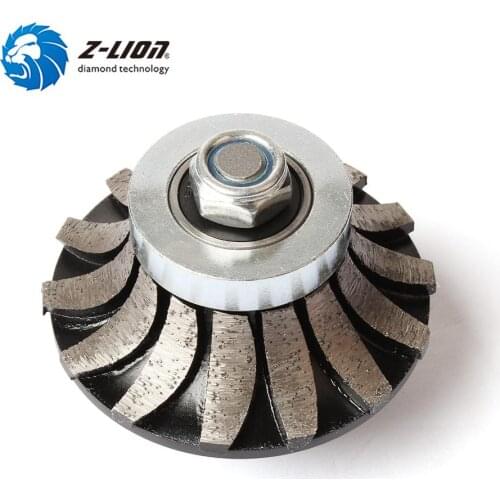 Z-LION Diamond Profile Wheel A30 Segmented Router Bit 5/8-11 M14 Arbor Diamond Grinding Wheel For Granite Marble Countertop Edge