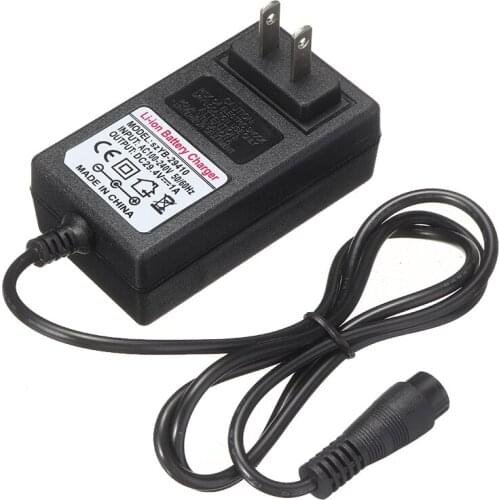 New Arrival 29.4V 1A Li-battery Charger Power Adapter for Balancing Scooter Hoverboard AC100-240V Power Charging Plug Black