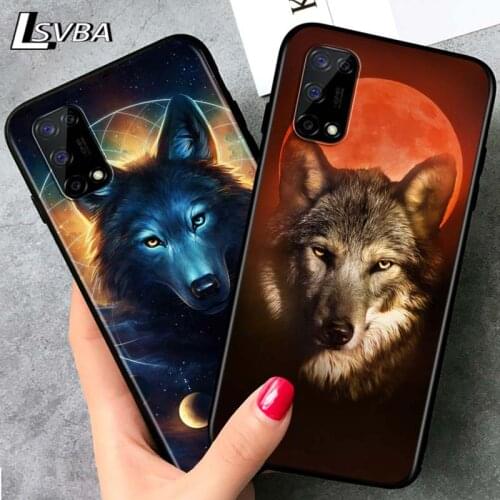 Wolf Animal Cool for OPPO Realme V15 X5 X3 X50 X7 X2 C17 C11 C3 C2 7 7i 6 6S 6i 5 Narzo 20 Pro Black Phone Case