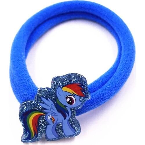 1Pcs Cartoon Lovely Little Horse Rubber Band Children Kids Elastic Hair Band Girls Hair Accessories Headwear Hoop Rope Scrunchy