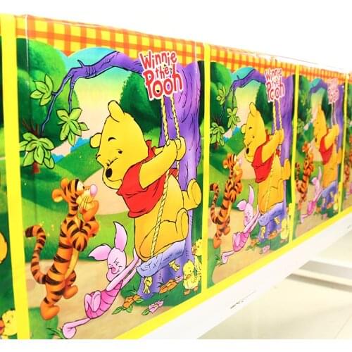 1pc Winnie the Pooh Theme Tablecloth Baby Shower Party Supplies Pooh Bear Table cover Kids Birthday Party Decoration 1.08*1.8M