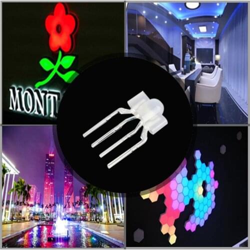 1000PCS Wenen factory direct sales dip led F8 RGB colorful led lamp beads