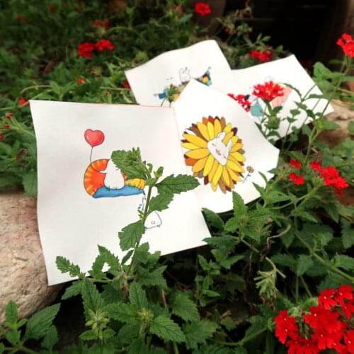 Cartoon Rabbits Printed Cotton canvas Fabric for Diy Patchwork Quilting Baby Cribs The Cloth Cushions mat Sewing Tissus 15*15cm