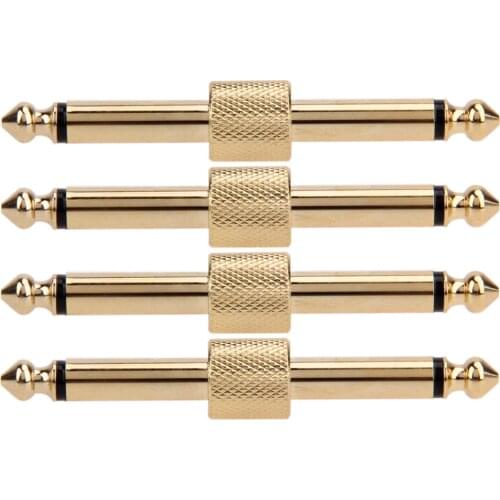 4Pcs Guitar Effects Pedal Adapter Connectors JACK-JACK Converter Straight