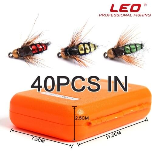 40pc/ Box LEO Fishing Hook Carbon Steel Wide Crank Hook for Soft Worm Lure FLY Hook Fishing Hooks Tackle