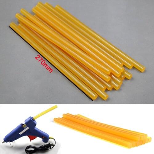 5pcs/lot 27cm Hot Melt PDR Glue Sticks Car Body Paintless Dent Repair Puller Tool Yellow