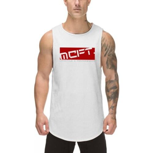 Mens Mesh Vest Base Fitness Exercise Wide-shoulder Quick-drying Sleeveless Printed T-shirt Summer