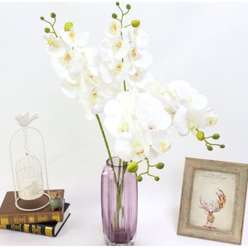 Artificial Orchid Flower 4 color Real Touch Artificial Butterfly Orchid flores artificial Wedding decoration home Festival Decor