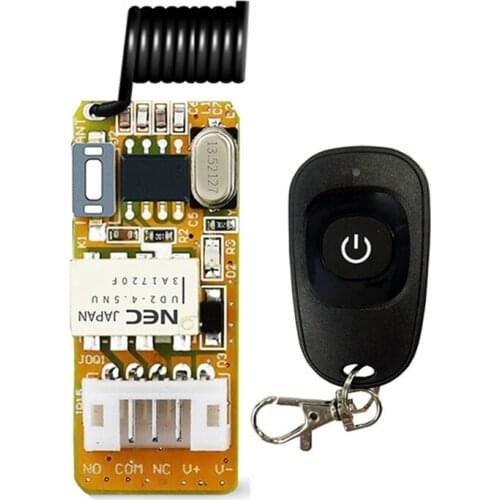 DC5V6V9V12V mini Relay Remote Control Switch Small Contact NO COM NC 2A Learning Button Wireless Remote Control Switch ASK315433