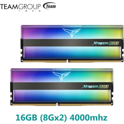 TEAMGROUP T-Force Xtreem ARGB 4000MHz CL18 16GB Kit (2x8GB) PC4-32000 ARGB Dual Channel DDR4 SDRAM Desktop Gaming Memory Ram