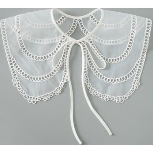 40GC Hollow Embroidery False Shirt Collar Various Patterns Fashionable Decorative Faux Collar Sweet Detachable Collar