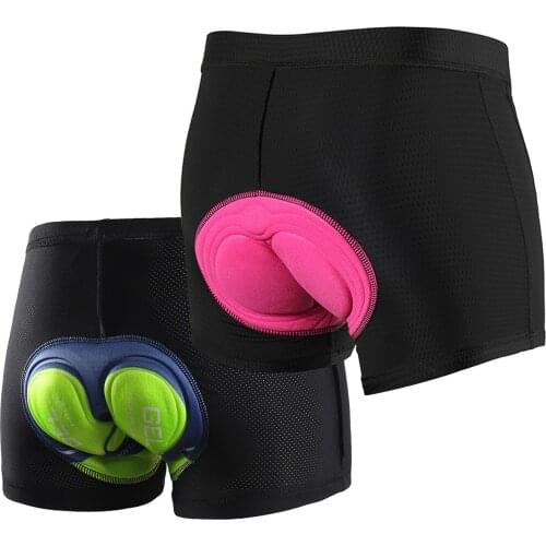 Women Mens Cycling Underwear 3D Silicone Padded Breathable Quick-drying MTB Mountain Bike Shorts Riding Tight Shorts XA01TQ