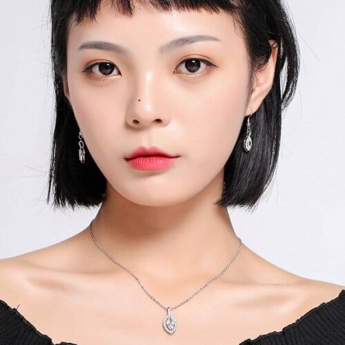 2018 New Style Popular Zircon Jewelry Sets Necklace&Earrings Two-Piece High-Quality Female Jewelry Set Women Necklaces&Pendants