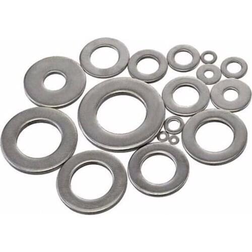 100pcs M1.6 M2 M2.5 M3 M4 M5 M6 Stainless Steel Flat Washer Plain Wash Insulation Gasket Metal Gasket Screw Gasket