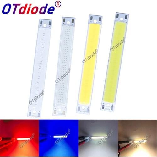 Manufacturer 60x8mm LED COB Strip for work lamp 1.5W 3W 2V 3V DC Warm White Blue Red COB LED Light for DIY